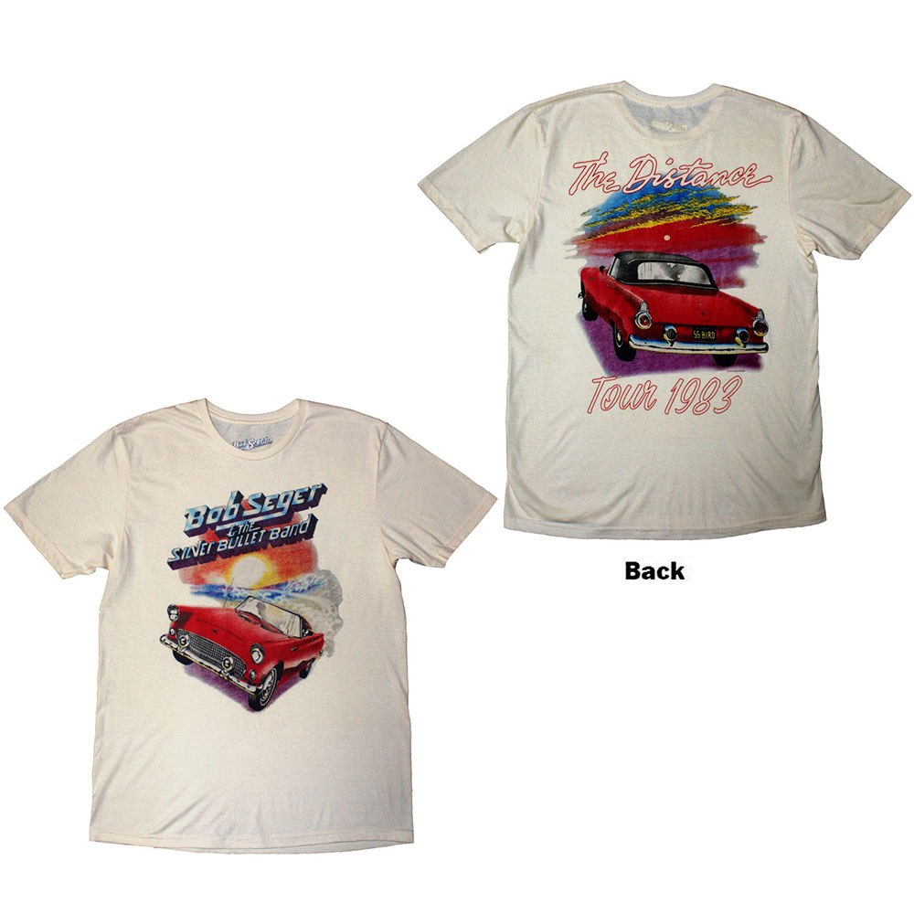 Bob Seger & The Silver Bullet Band - Distance Tour Heren T-shirt - Creme